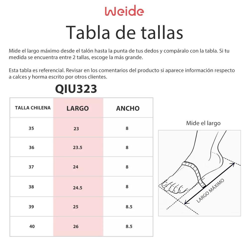 Sandalia Plataforma Negro Casual Qiu323 Weide