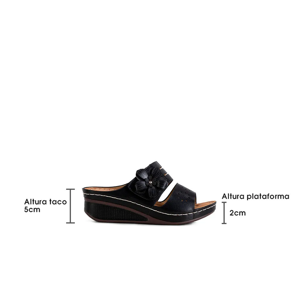 Sandalia Plataforma Negro Casual Qiu323 Weide