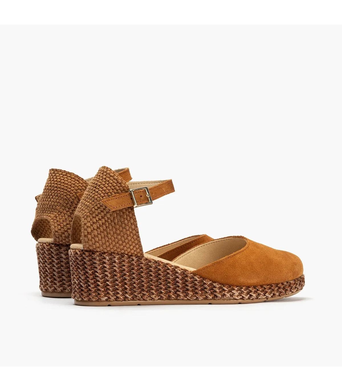 Sandalia Valenciana mujer redondo serraje BEIGE