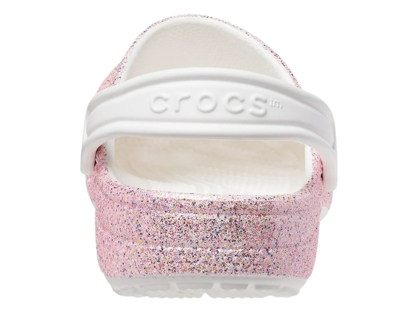 Sandalias Crocs Classic Glitter Blanco Para Niña