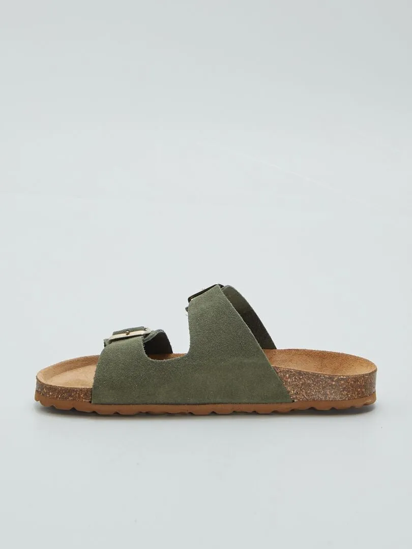 SANDALIAS DE DOS TIRAS  VERDE
