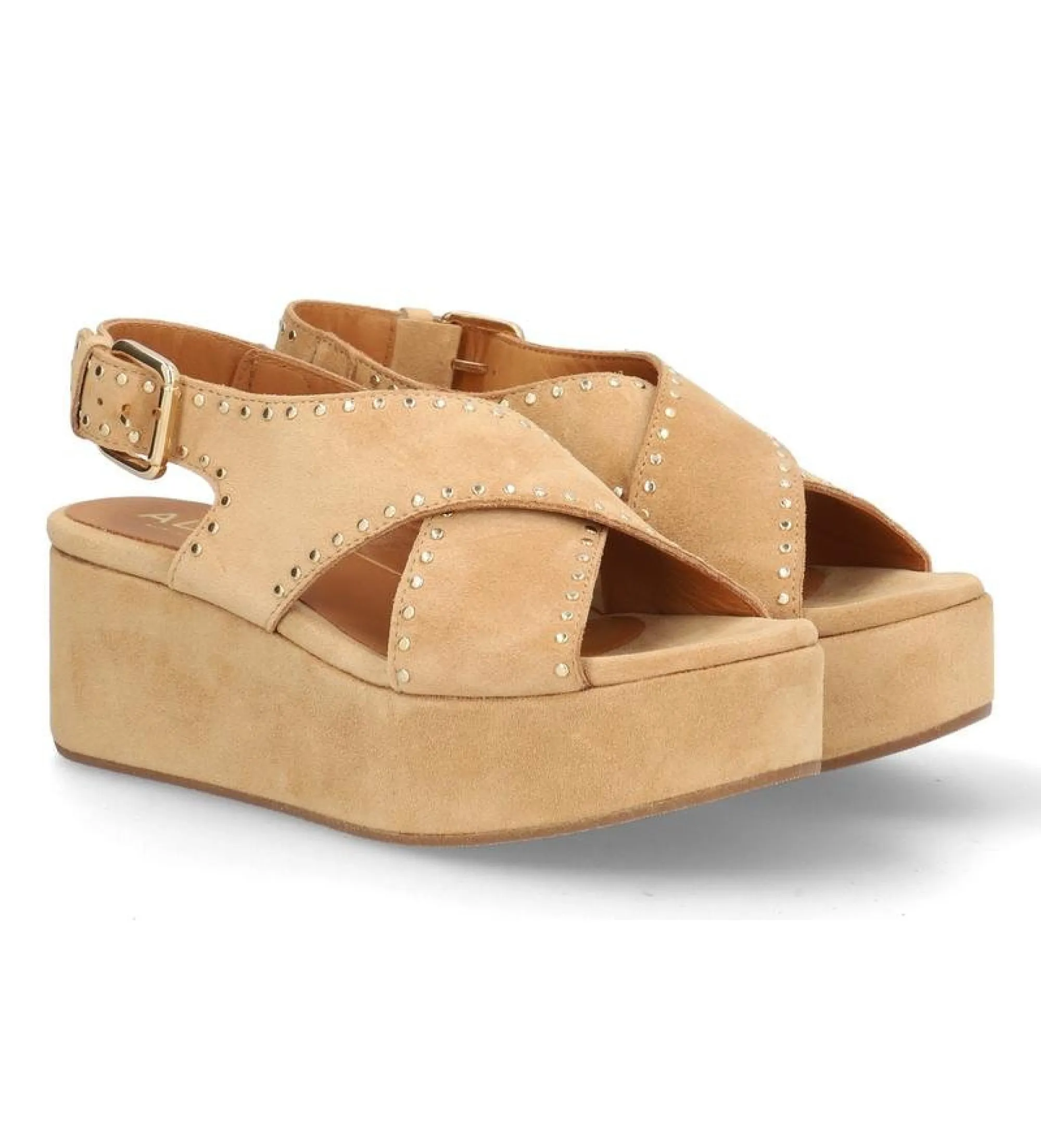 Sandalias de piel Sitges beige