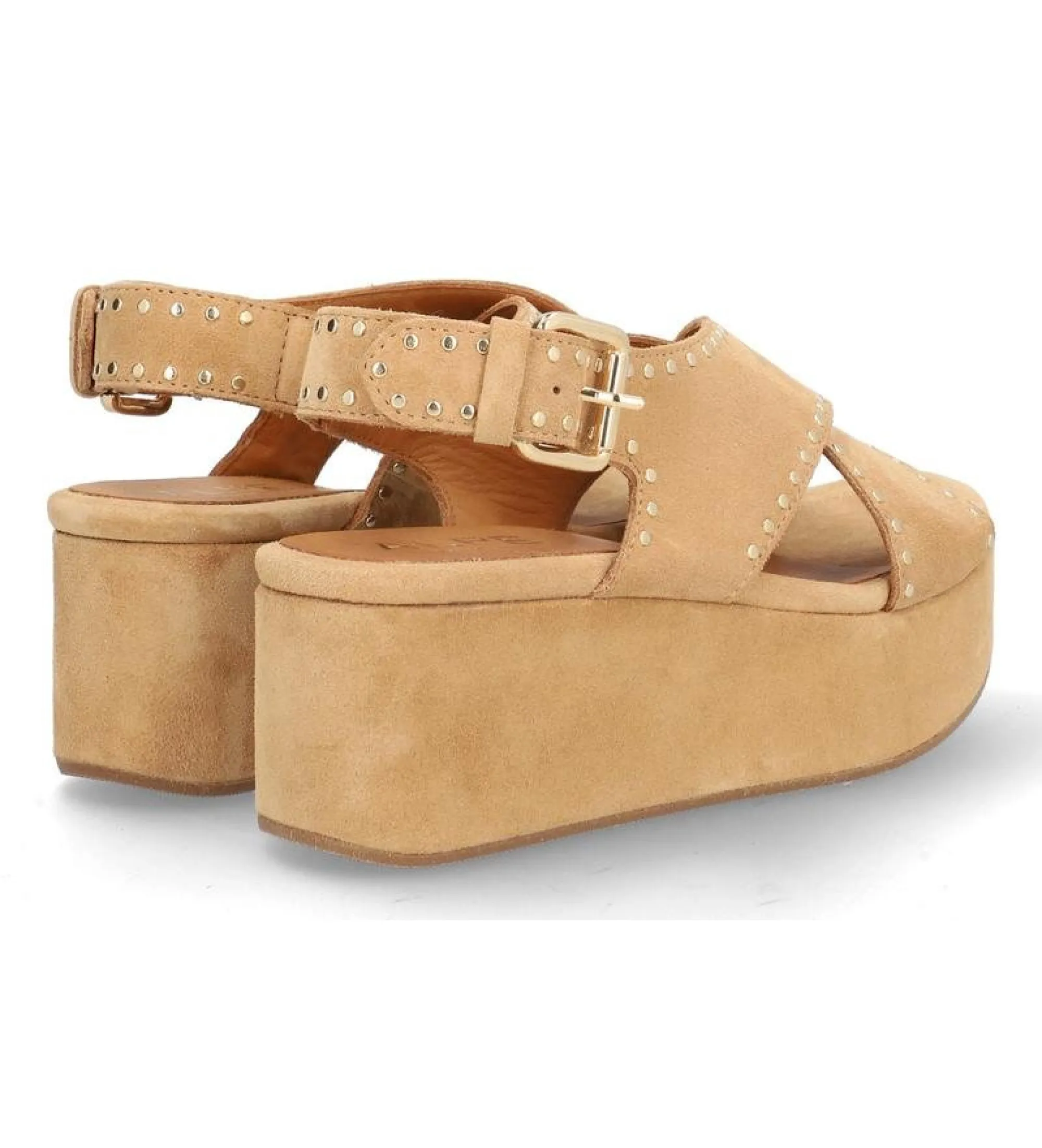 Sandalias de piel Sitges beige