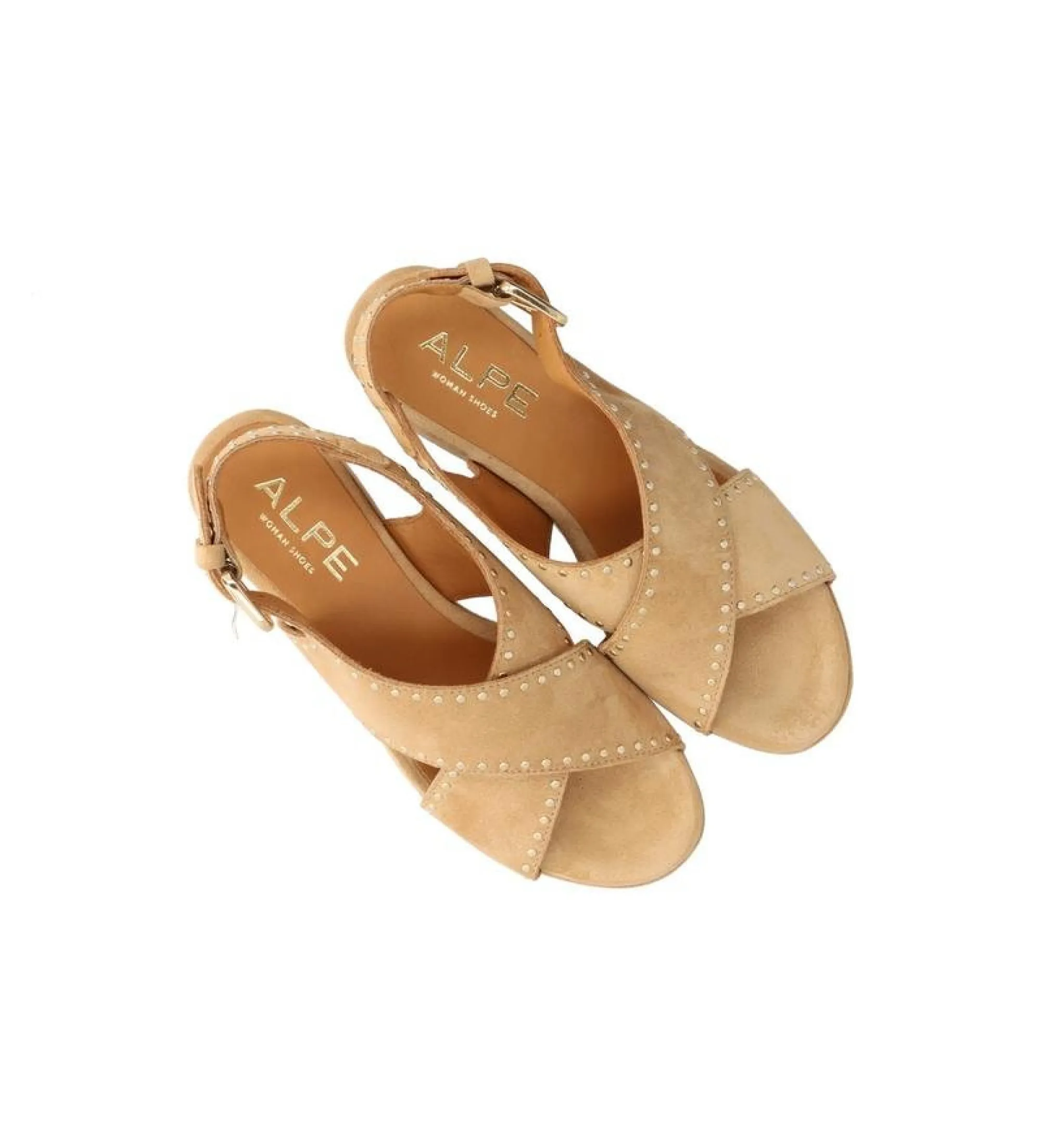 Sandalias de piel Sitges beige
