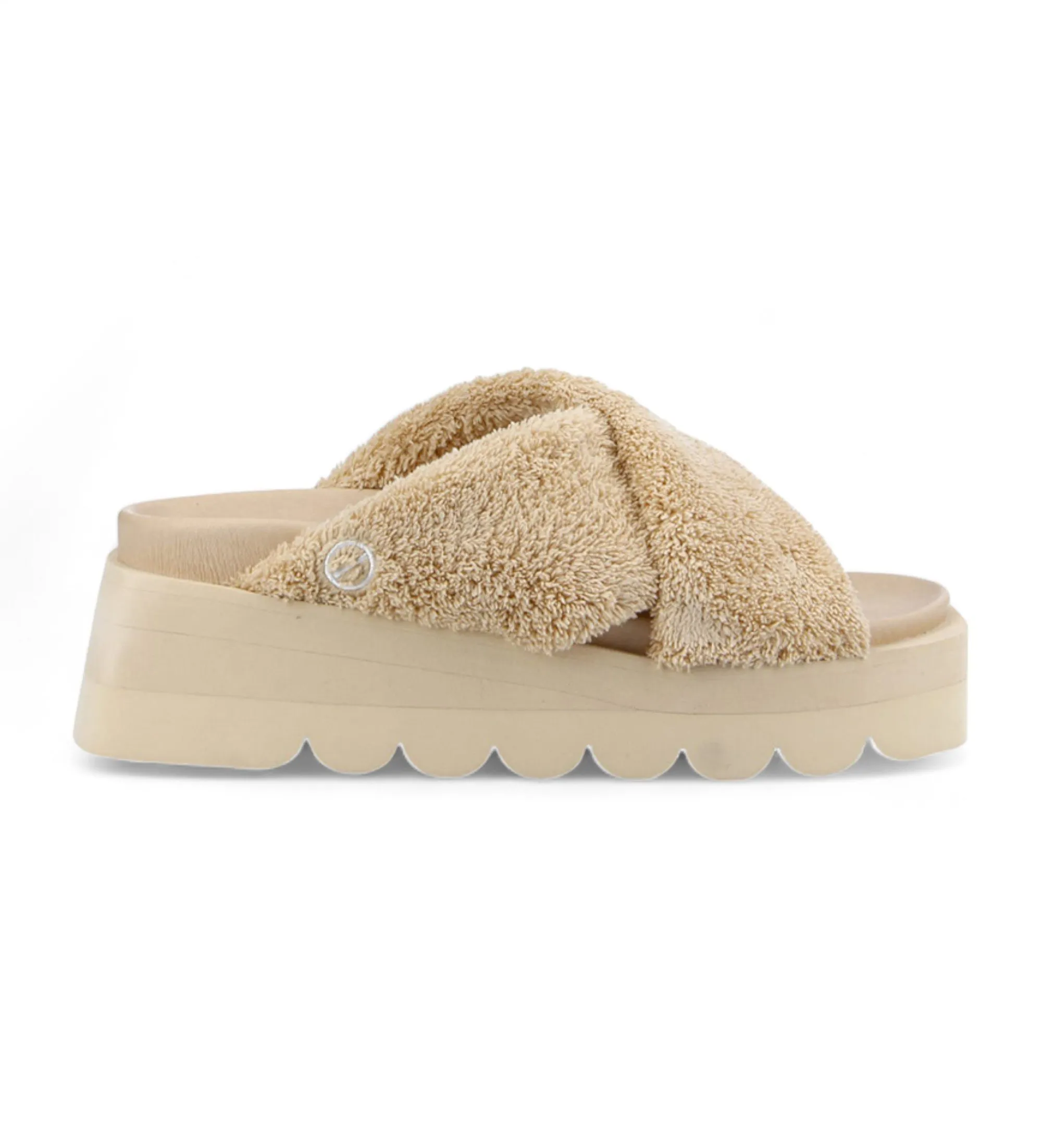 Sandalias July Slap Teddy beige