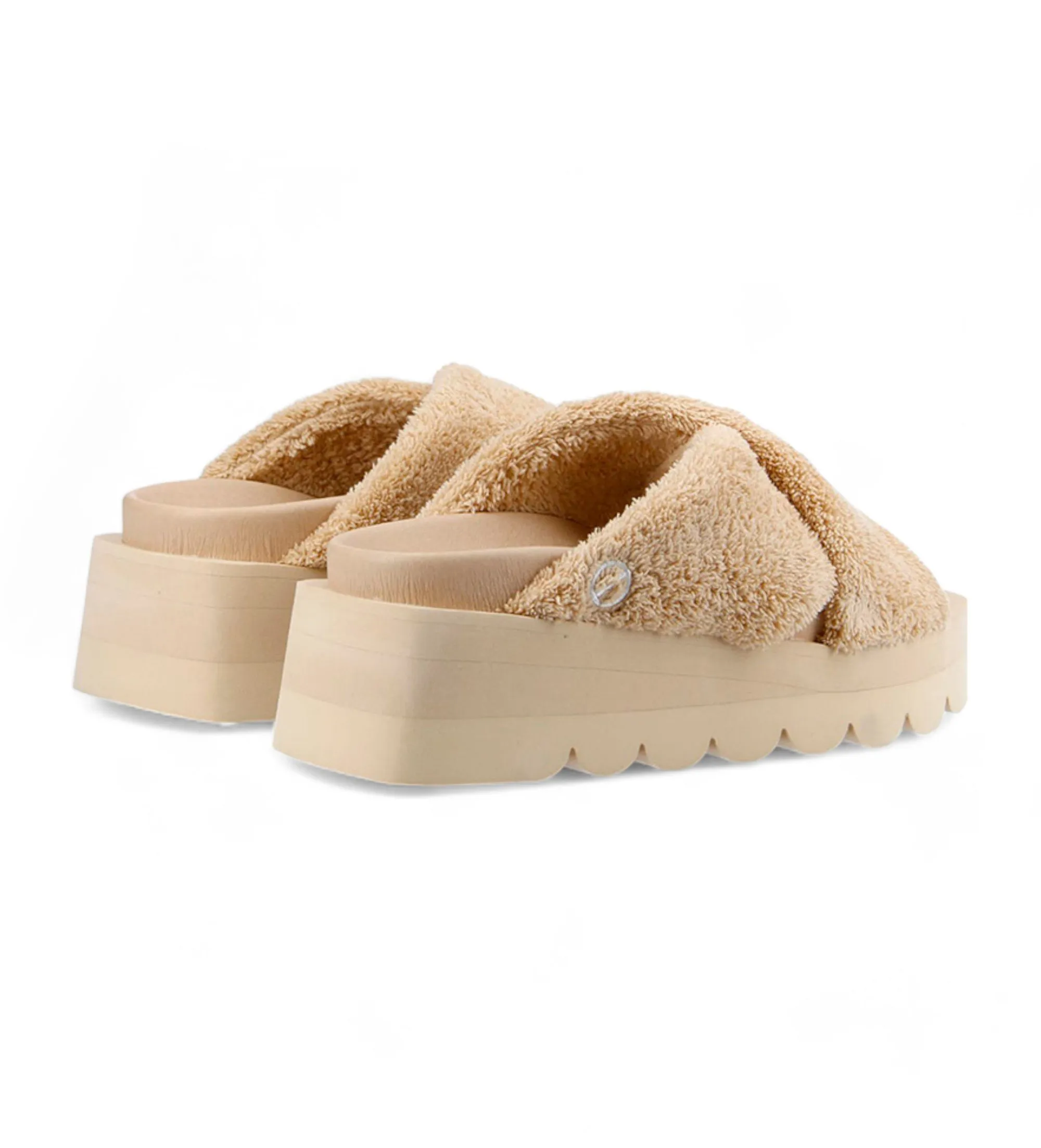 Sandalias July Slap Teddy beige