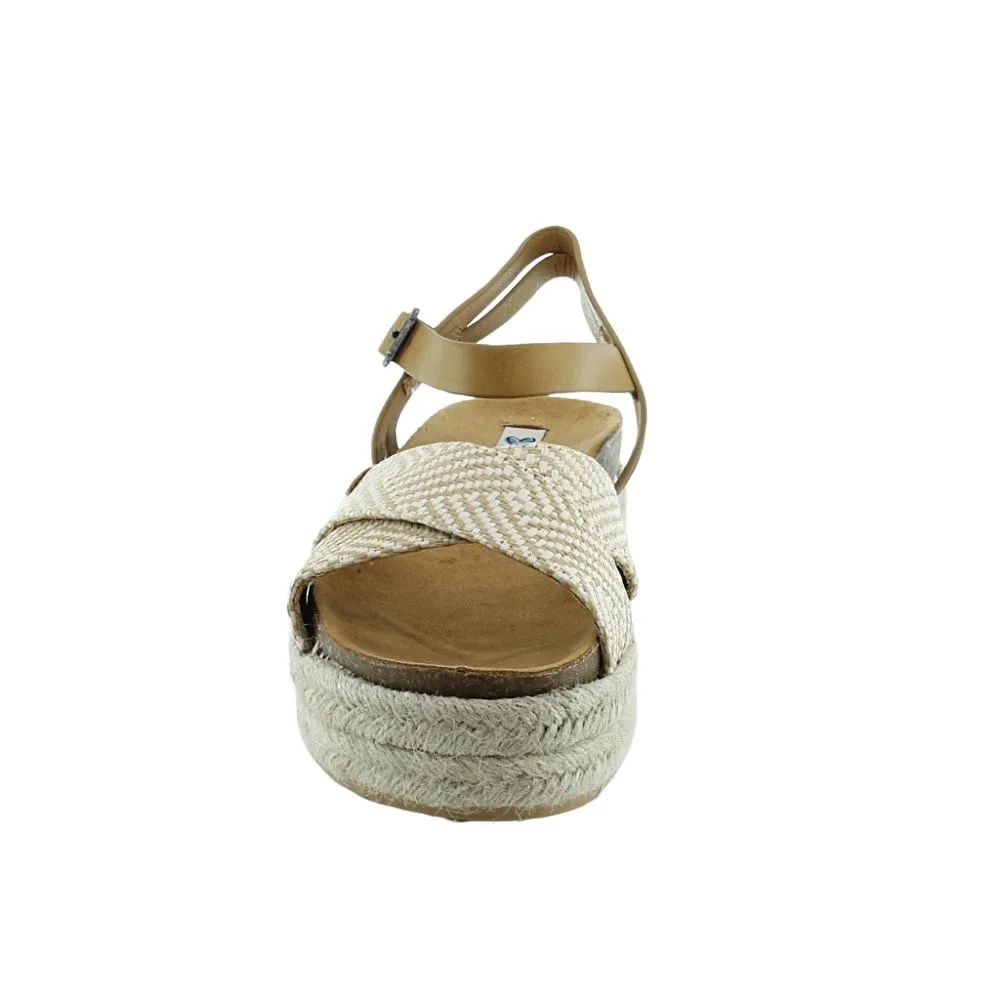 SANDALIAS MUSTANG PERLA BEIGECUERO