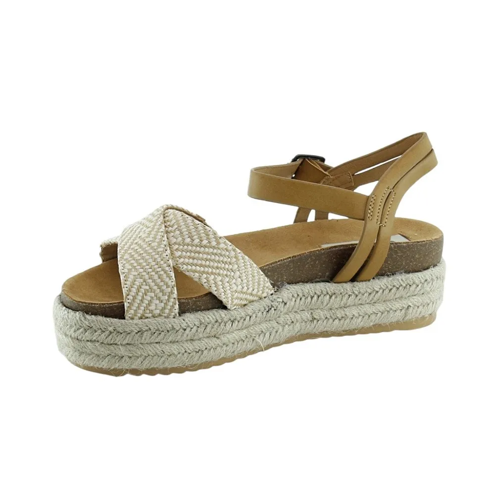 SANDALIAS MUSTANG PERLA BEIGECUERO
