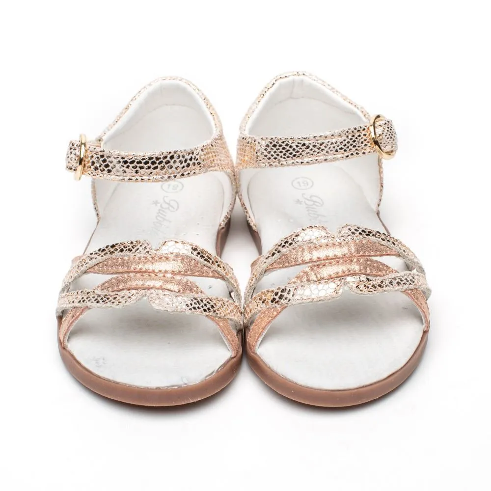 Sandalias Niña Rosa Champan Serpenteada