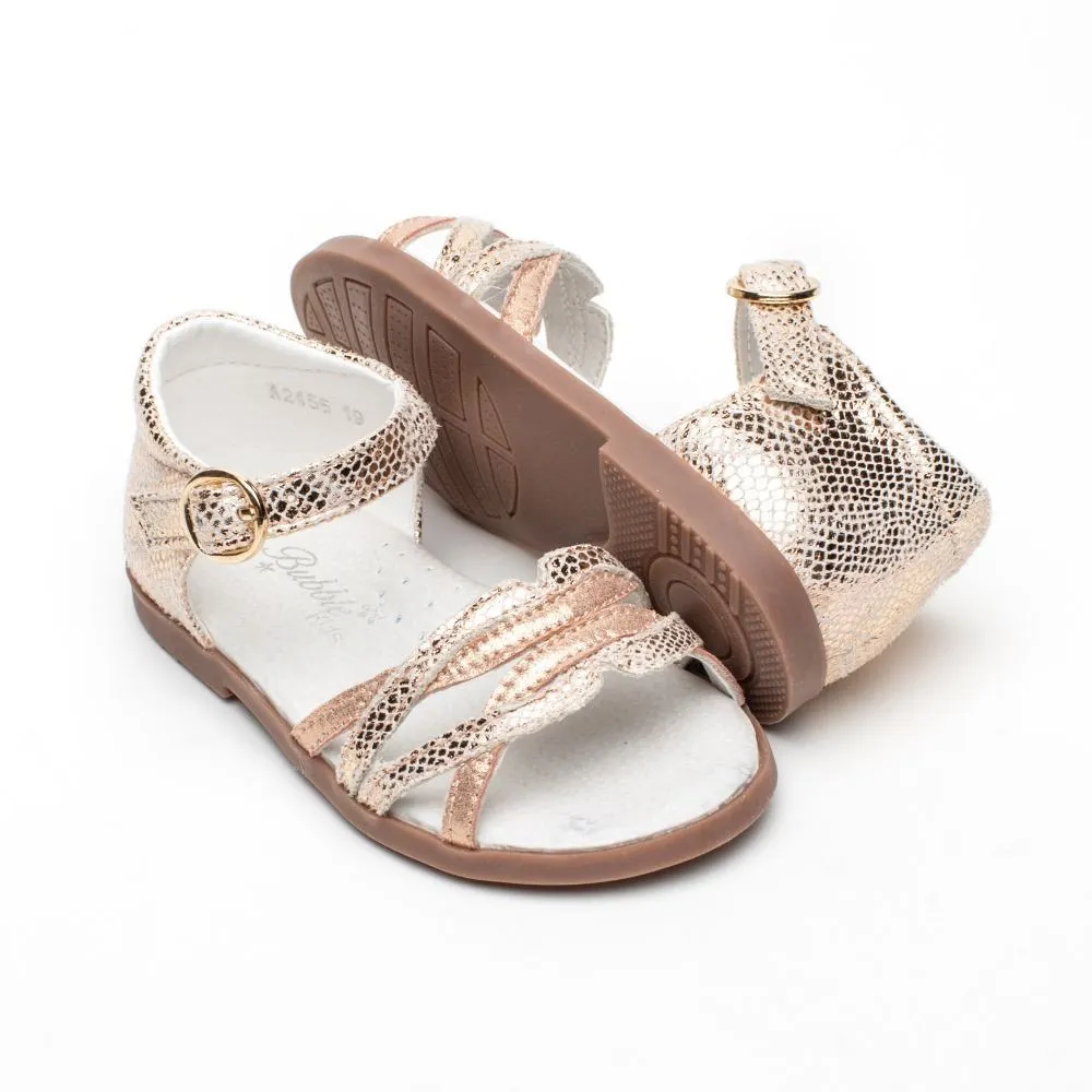 Sandalias Niña Rosa Champan Serpenteada