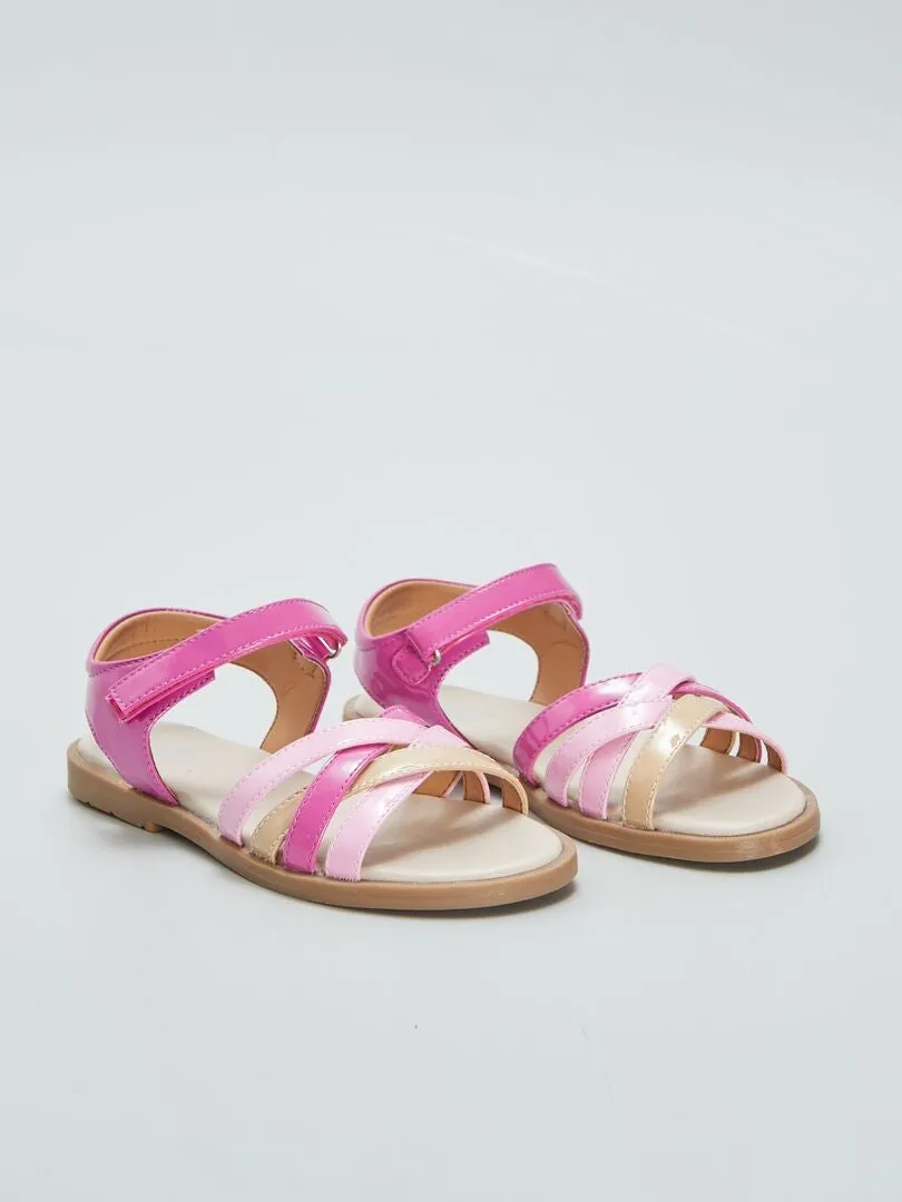 SANDALIAS PLANAS  ROSA