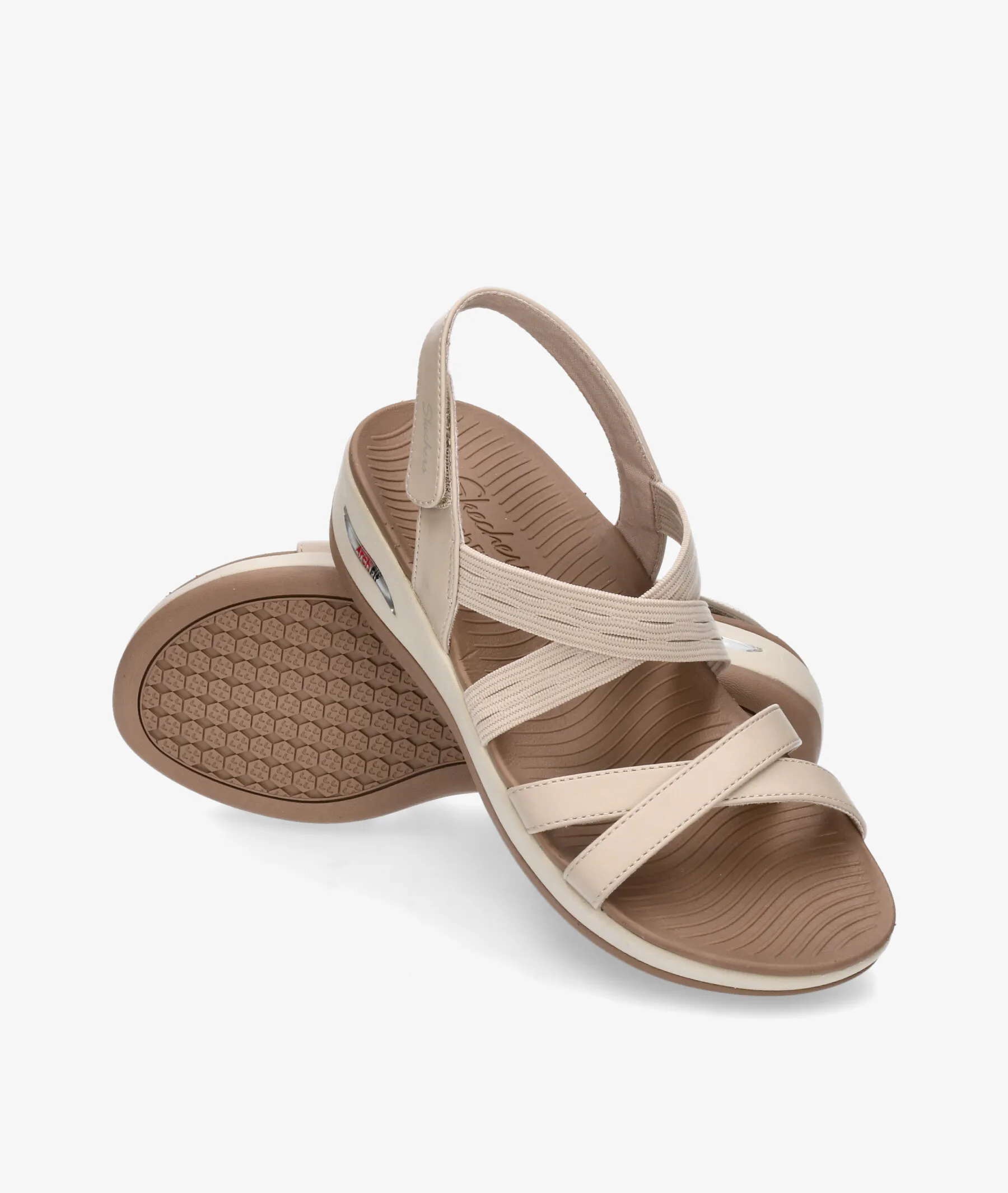Sandalias Skechers 163387 en beige