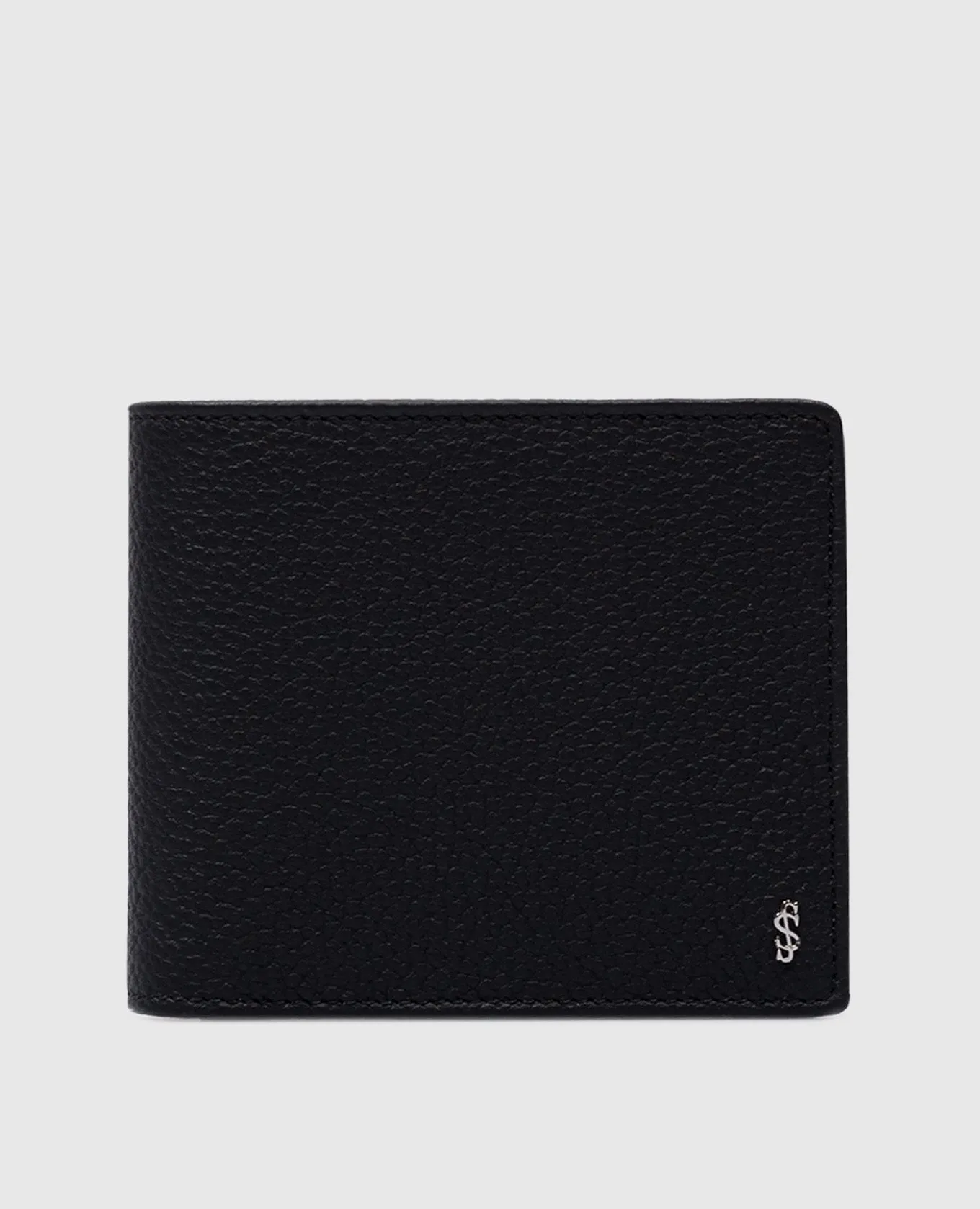 Serapian Black leather purse with logo