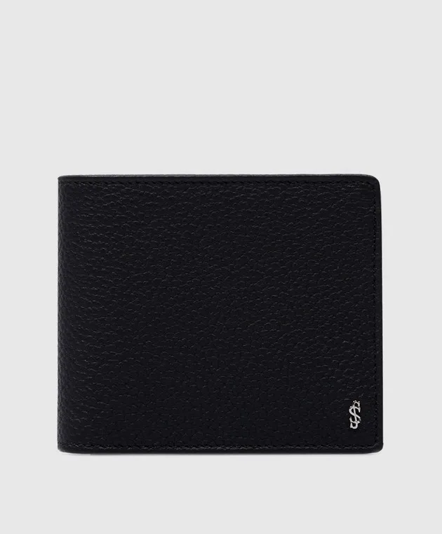 Serapian Black leather purse with logo