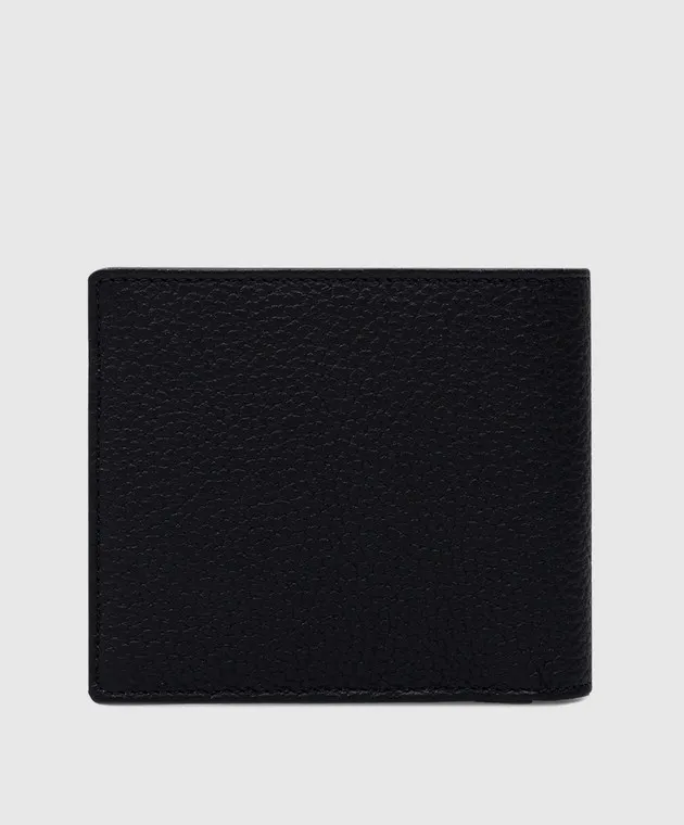 Serapian Black leather purse with logo