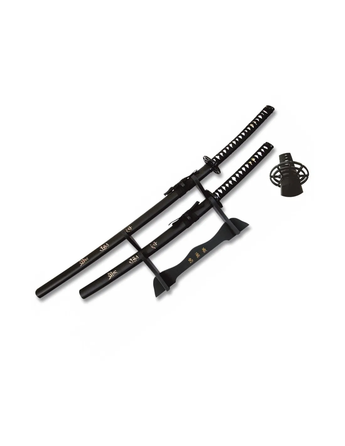 Set Katana decorativa y wakizashi con peana