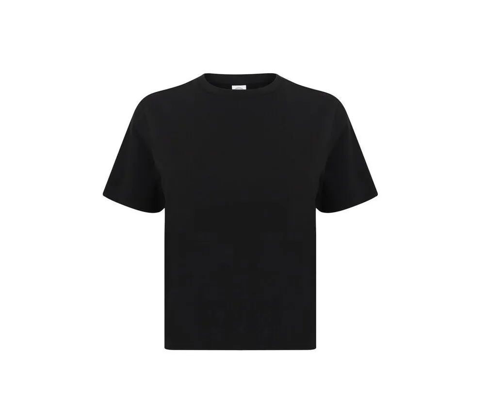 SF WOMEN SK237  WOMEN'S CROPPED BOXY T  BLACK