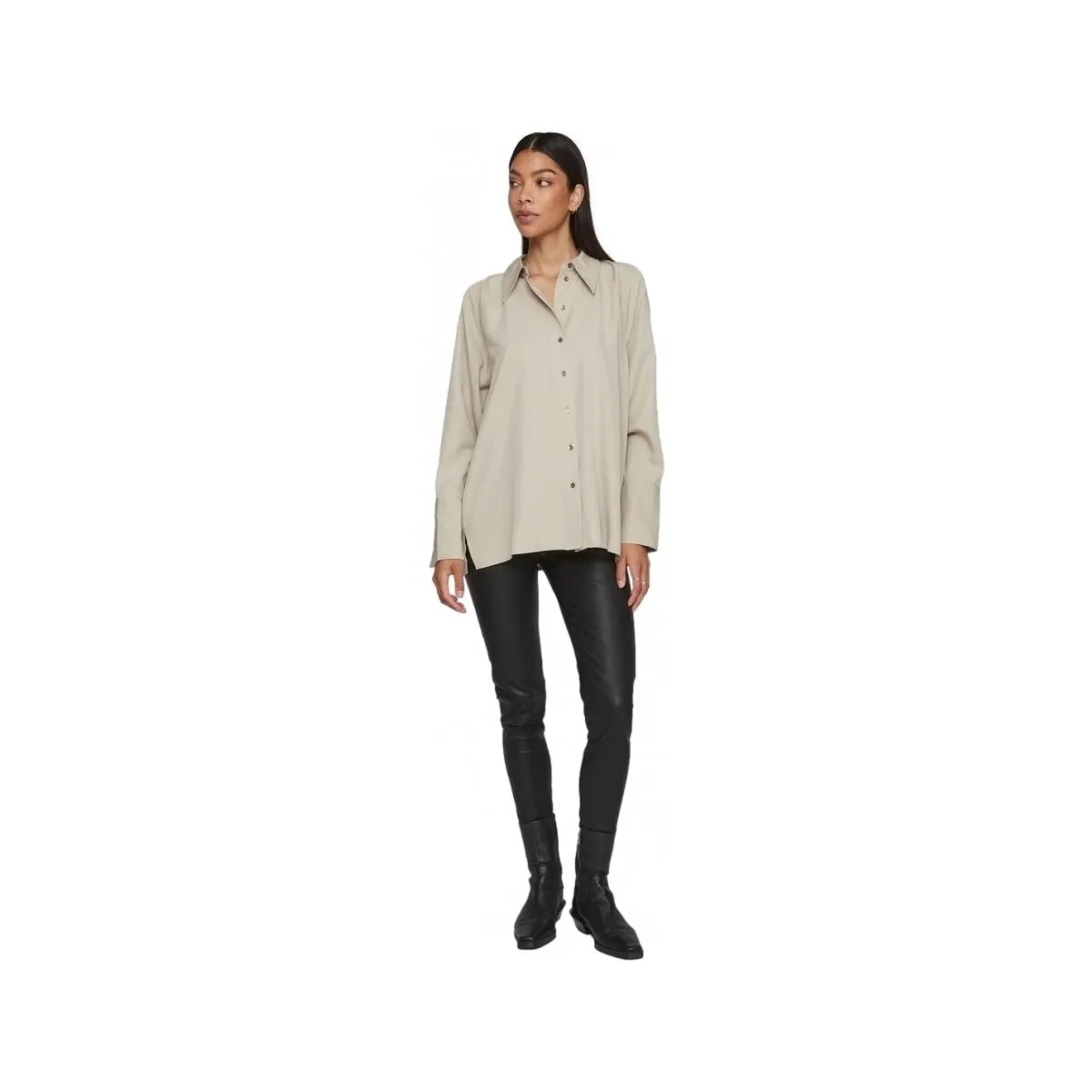 SHIRT STORIA L/S  FEATHER GREY