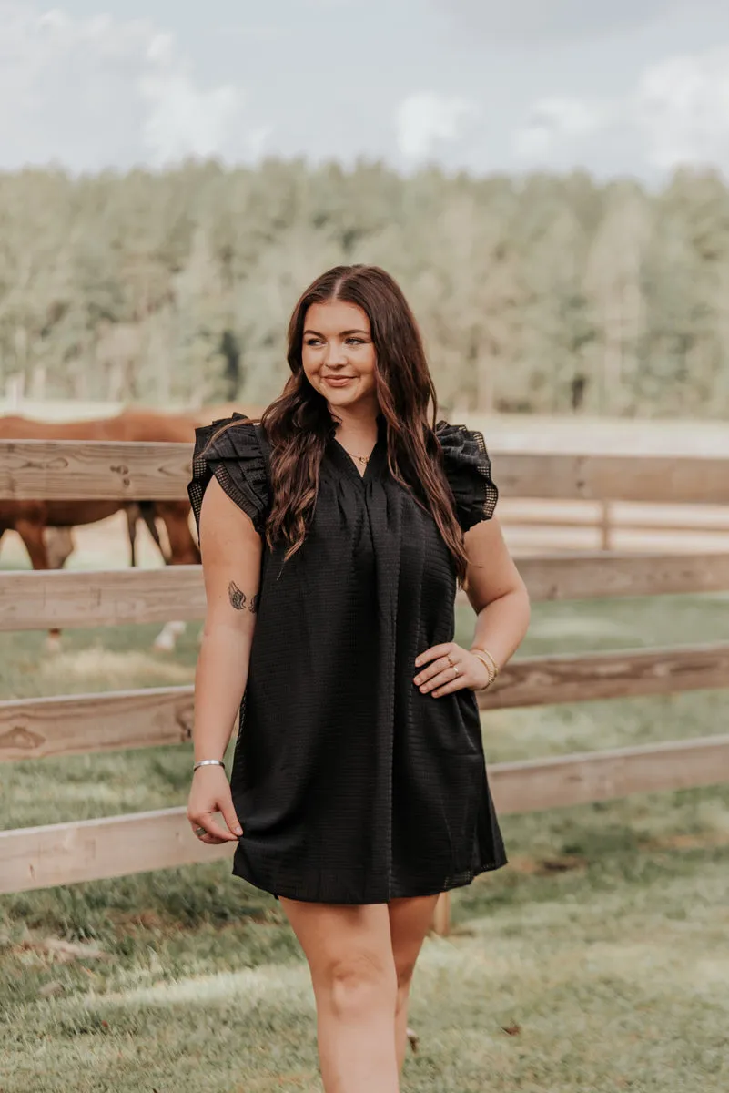 SMALL TOWN CUTIE BLACK DRESS