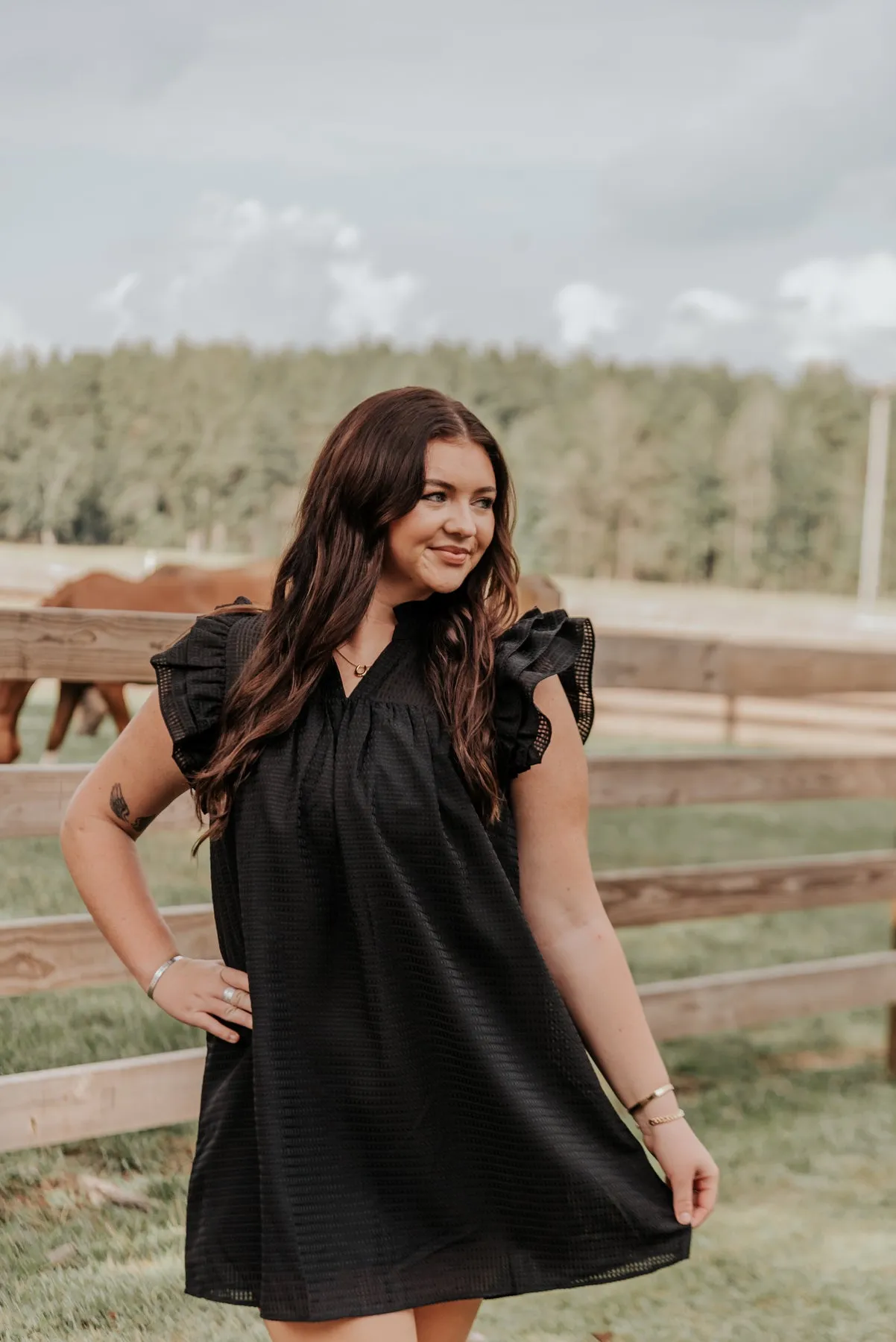 SMALL TOWN CUTIE BLACK DRESS