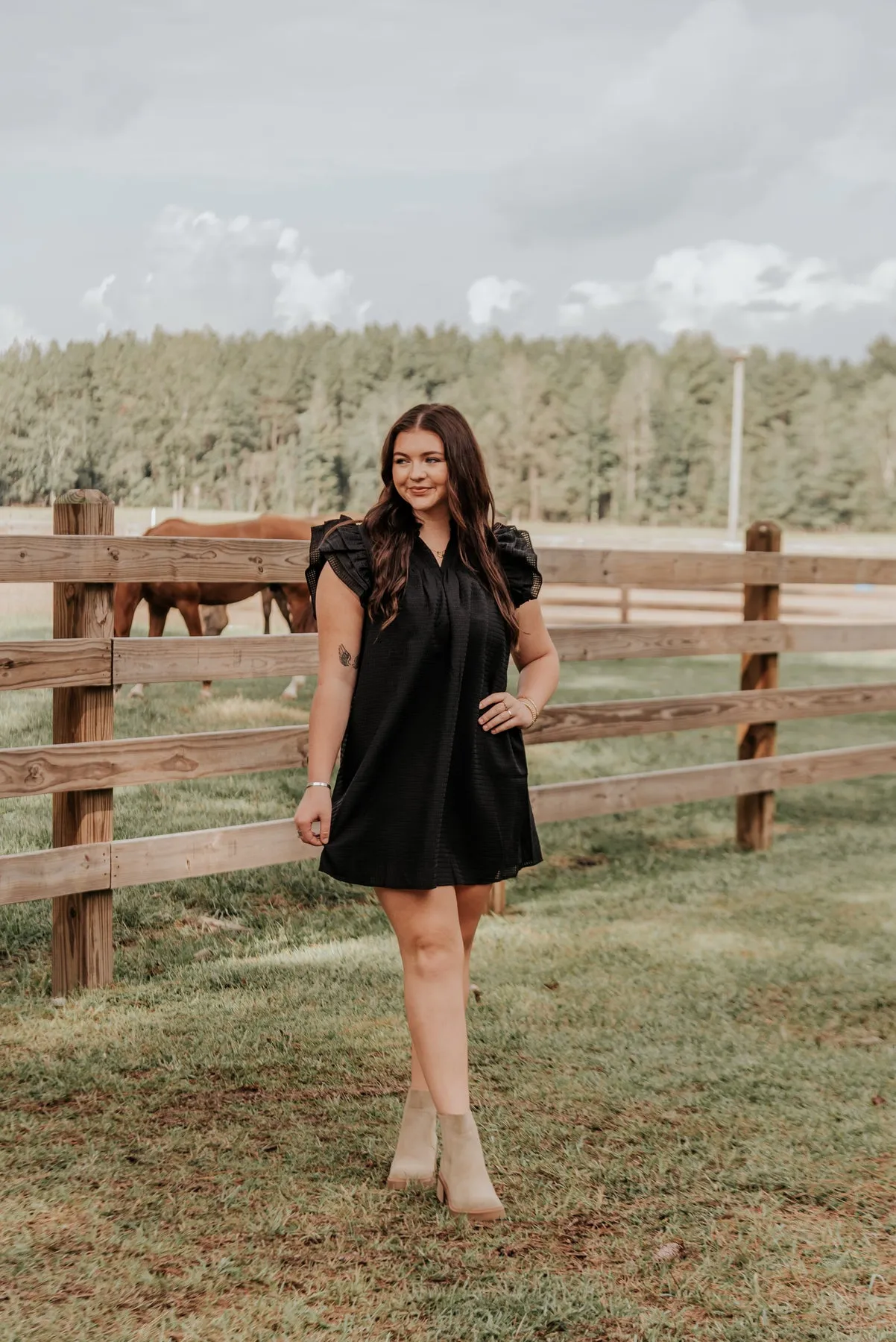 SMALL TOWN CUTIE BLACK DRESS