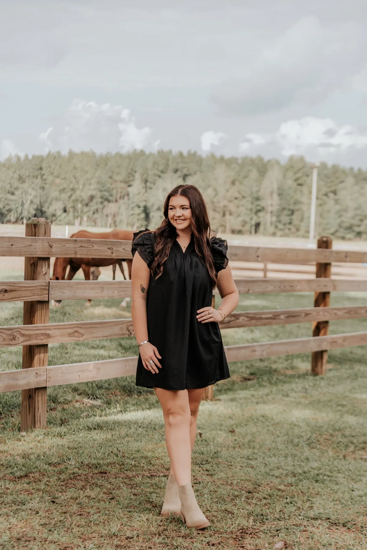 SMALL TOWN CUTIE BLACK DRESS