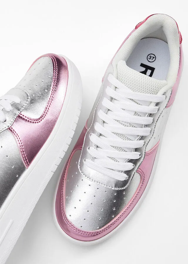 SNEAKERS BAJOS CON PLATAFORMA BLANCOROSA PáLIDO