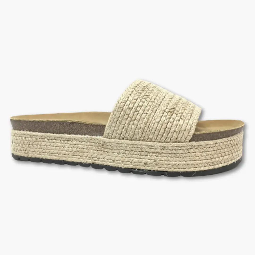 SOFA II  SANDALIAS DE ESPARTO CON PLATAFORMA PLANA