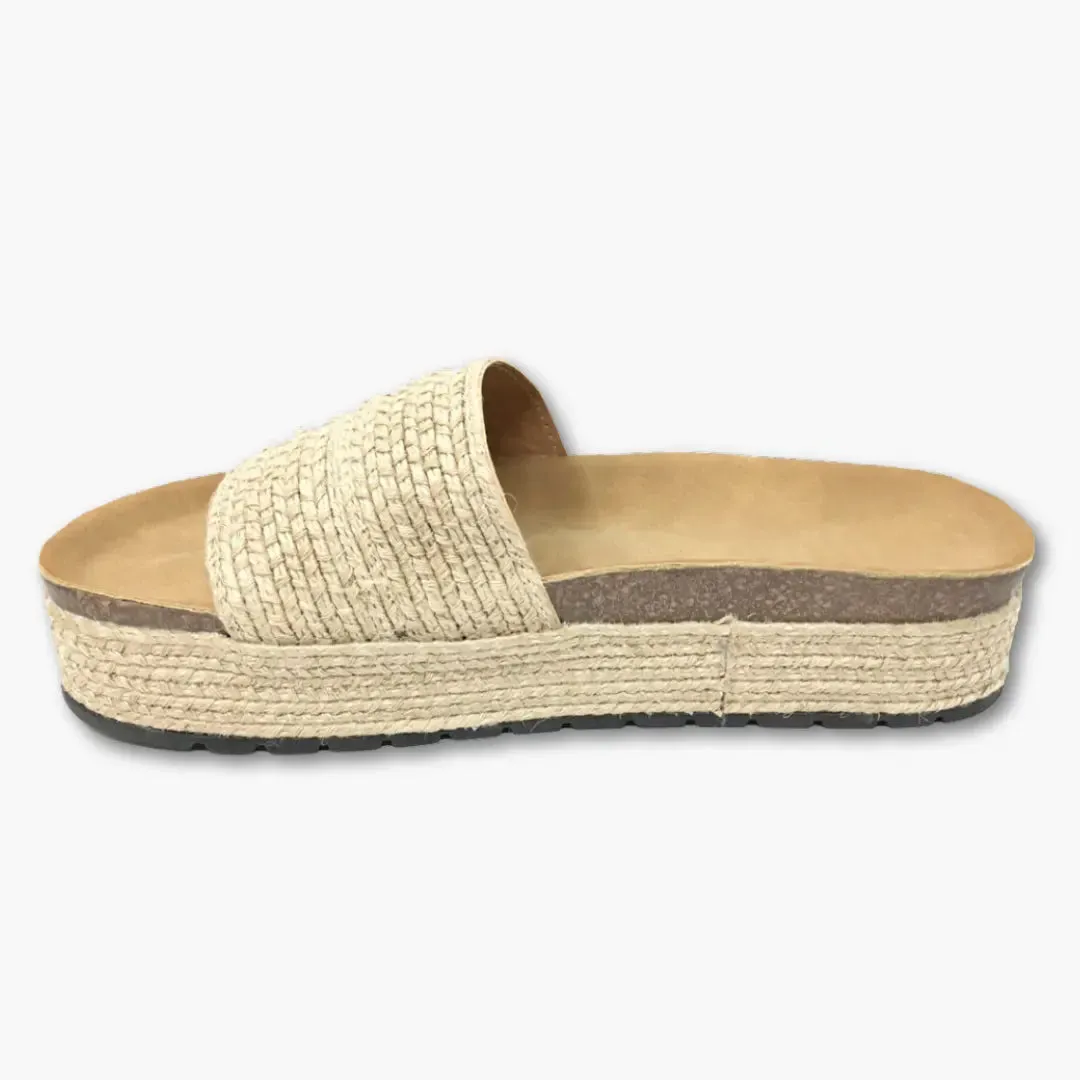 SOFA II  SANDALIAS DE ESPARTO CON PLATAFORMA PLANA