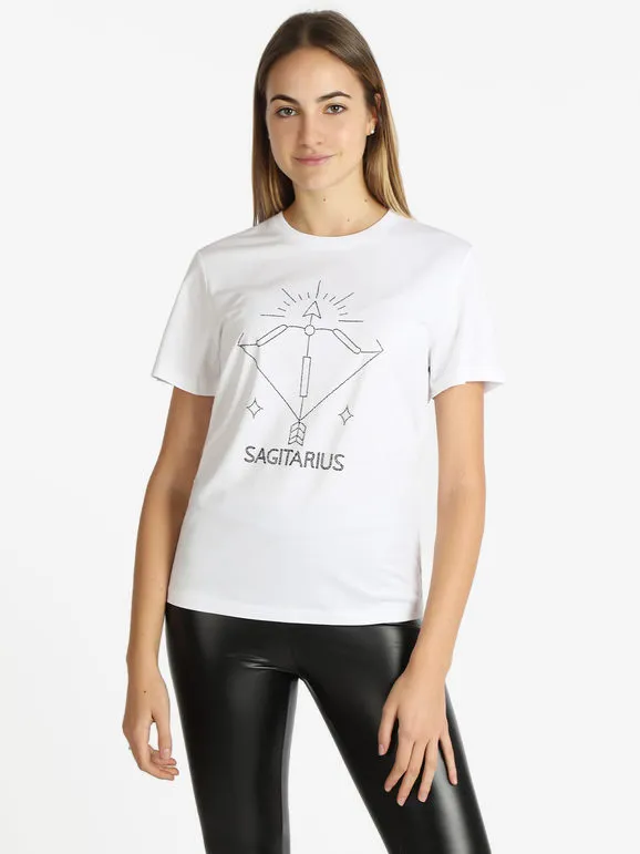Solada Camiseta de manga corta mujer signo del zodiaco Sagitario
