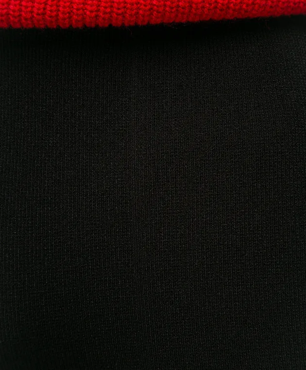 Solotre Black flared pants with slits