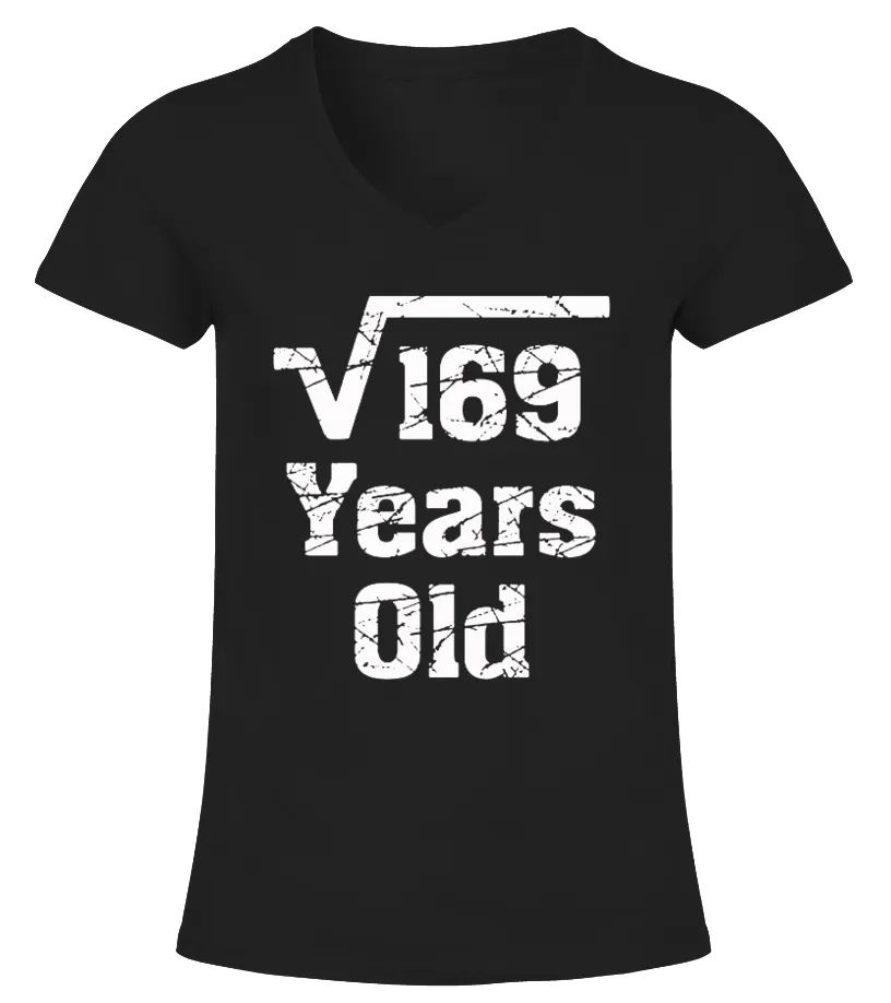 SQUARE ROOT OF 169 TSHIRT 13 YEARS OLD CAMISETA CUELLO PICO MUJER