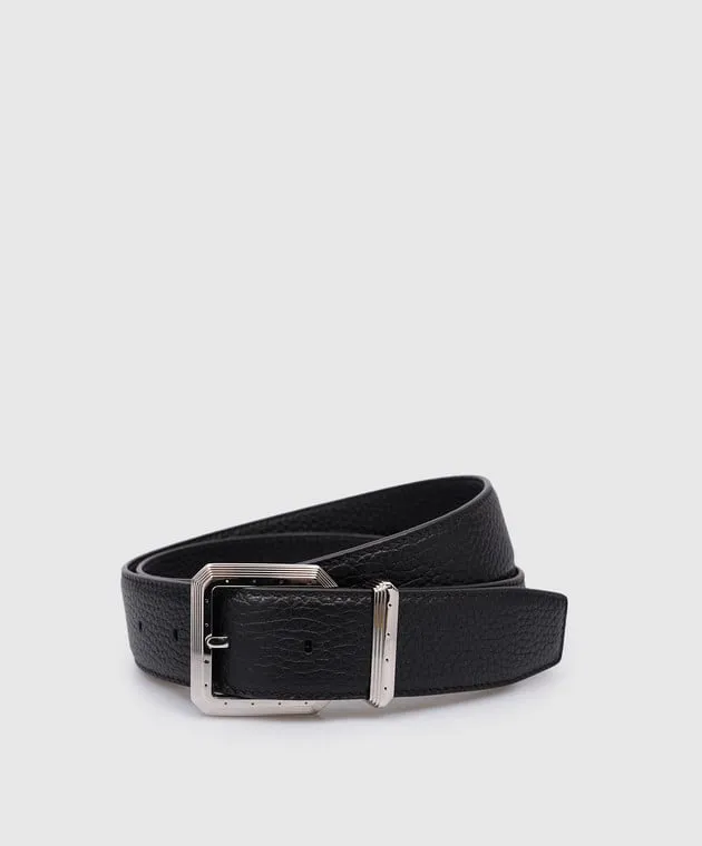 Stefano Ricci Black leather strap with logo