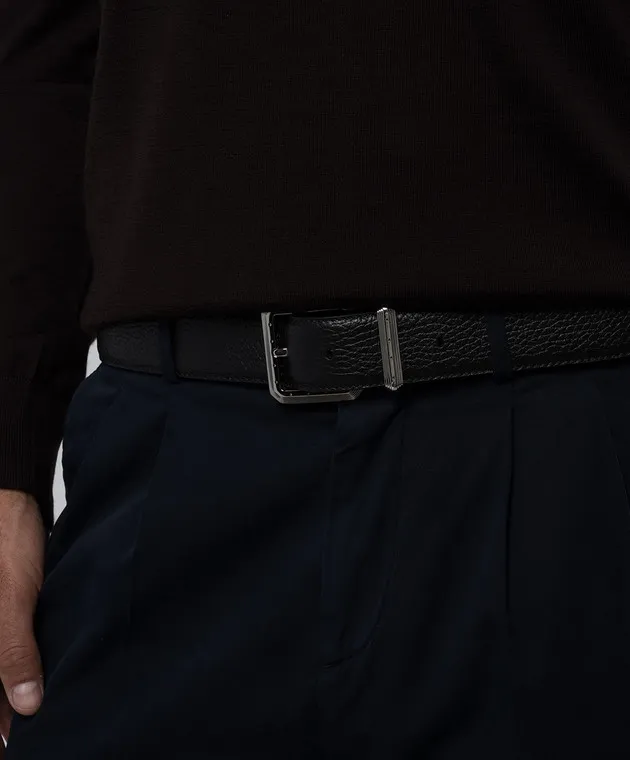 Stefano Ricci Black leather strap with logo
