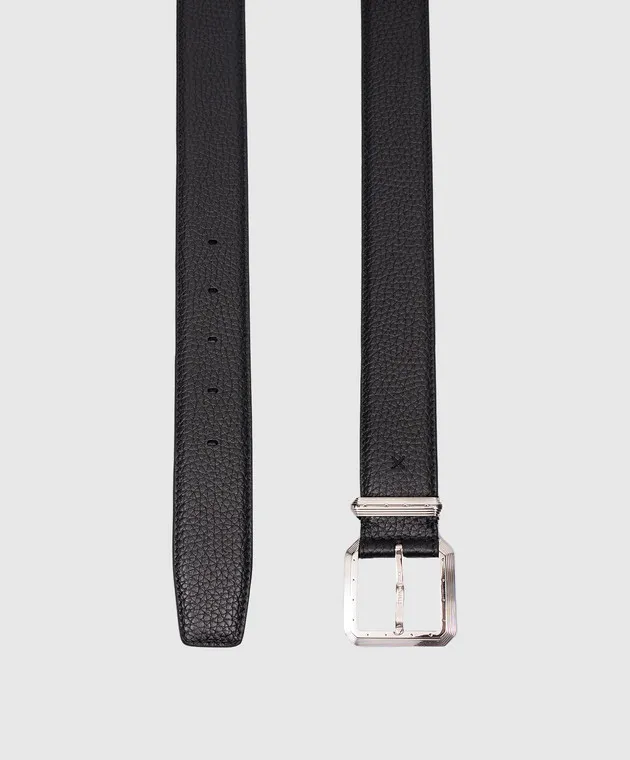 Stefano Ricci Black leather strap with logo