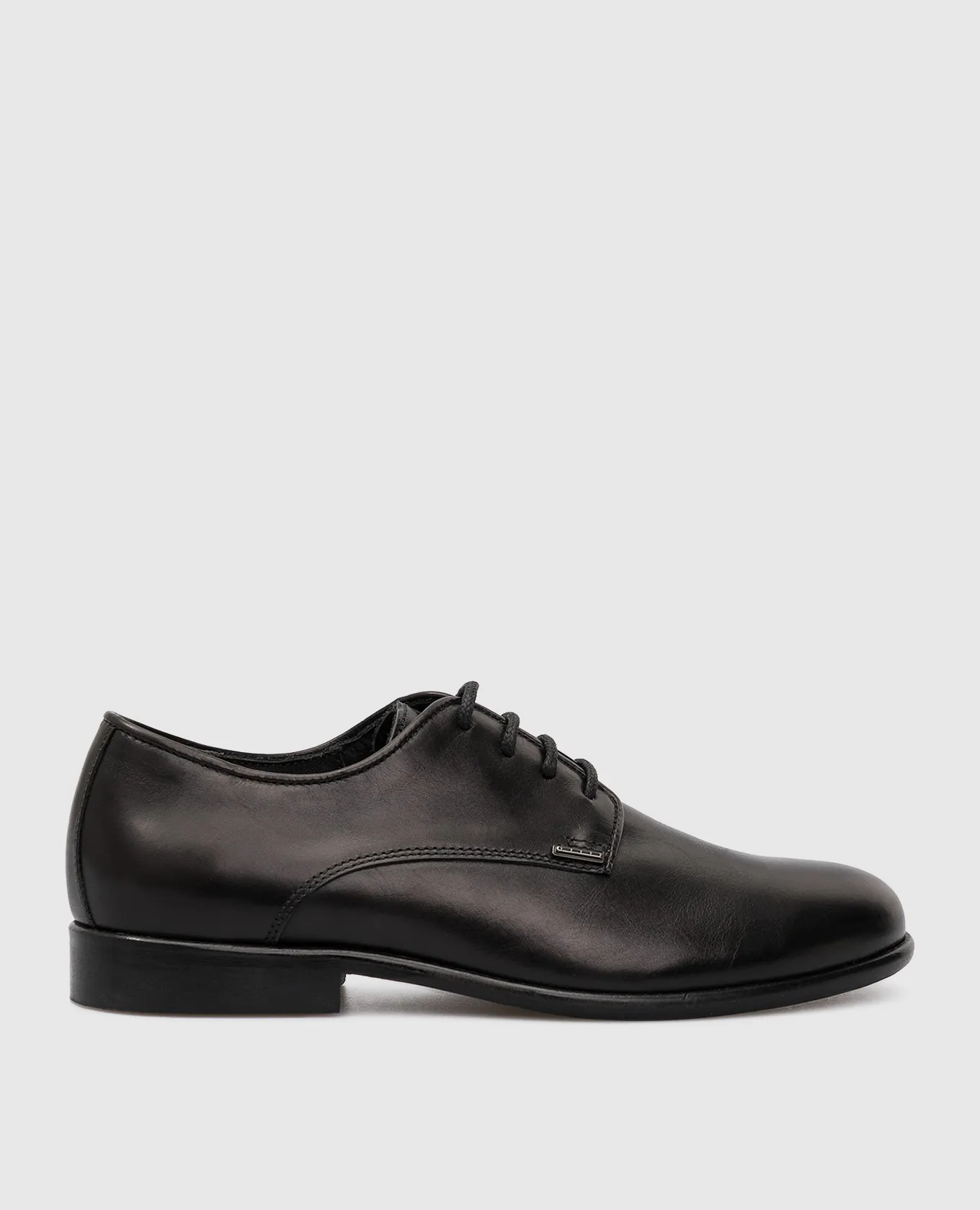 Stefano Ricci Kids Black Leather Derbies
