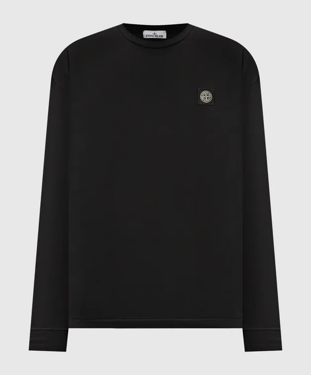 Stone Island Black longsleeve with logo patch