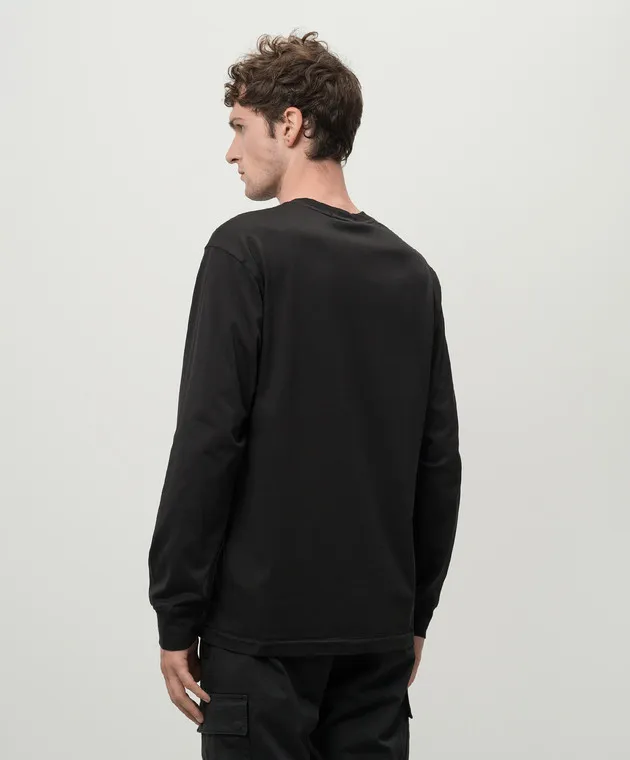 Stone Island Black longsleeve with logo patch