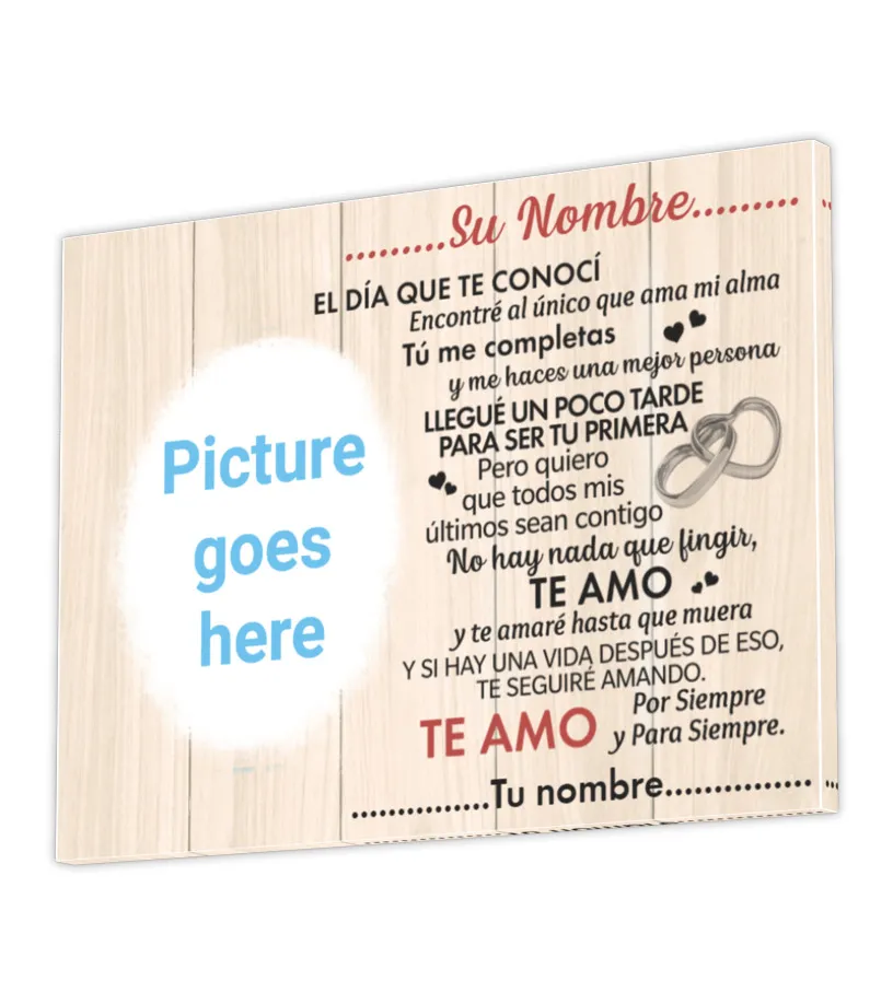(Su nombre), el día que te conocí, encontré al único que ama mi alma, tú me com… Lienzo 41 x 30 cm