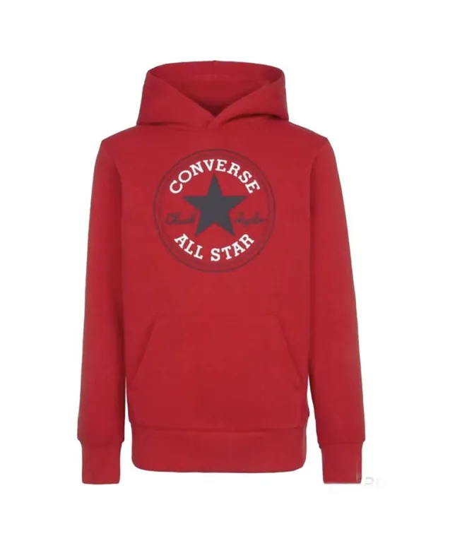 Sudadera Converse Fleece Chuck Taylor Patch Core PullOver Rojo Niño