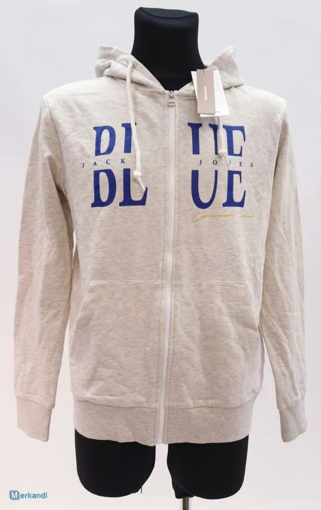 SUDADERAS PARA HOMBRE JACK & JONES A GRANEL A LA VENTA  NUEVO CON ETIQUETAS, PAQUETE DE 6