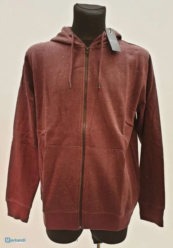 SUDADERAS PARA HOMBRE JACK & JONES A GRANEL A LA VENTA  NUEVO CON ETIQUETAS, PAQUETE DE 6