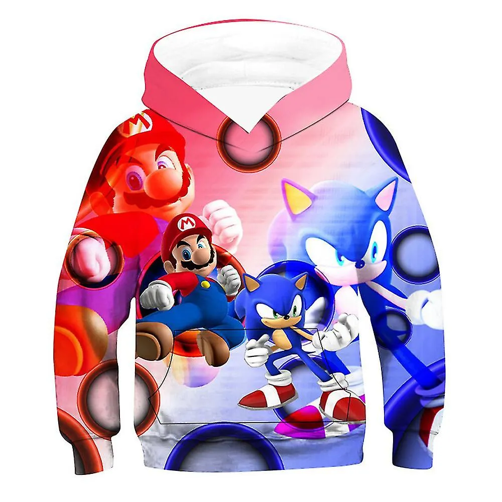 SUPER MARIO HOODIE KIDS BOYS GIRLS LONG SLEEVE SUDADERAS JERSEY CON CAPUCHA TOPS DEPORTIVOS REGALOS 510 AñOS