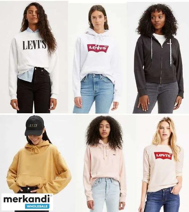 Surtido al por mayor de sudaderas con capucha para damas de Levi's 36 piezas