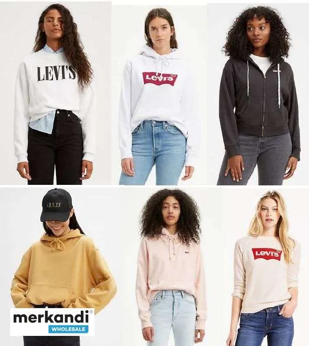 SURTIDO AL POR MAYOR DE SUDADERAS CON CAPUCHA PARA MUJER DE LEVI'S  36 PIEZAS