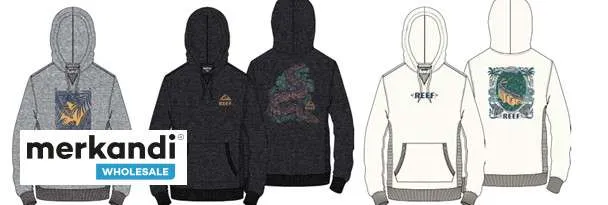SURTIDO DE SUDADERAS CON CAPUCHA PARA HOMBRES DE ARRECIFE  ORDEN AL POR MAYOR A GRANEL DE 36PCS