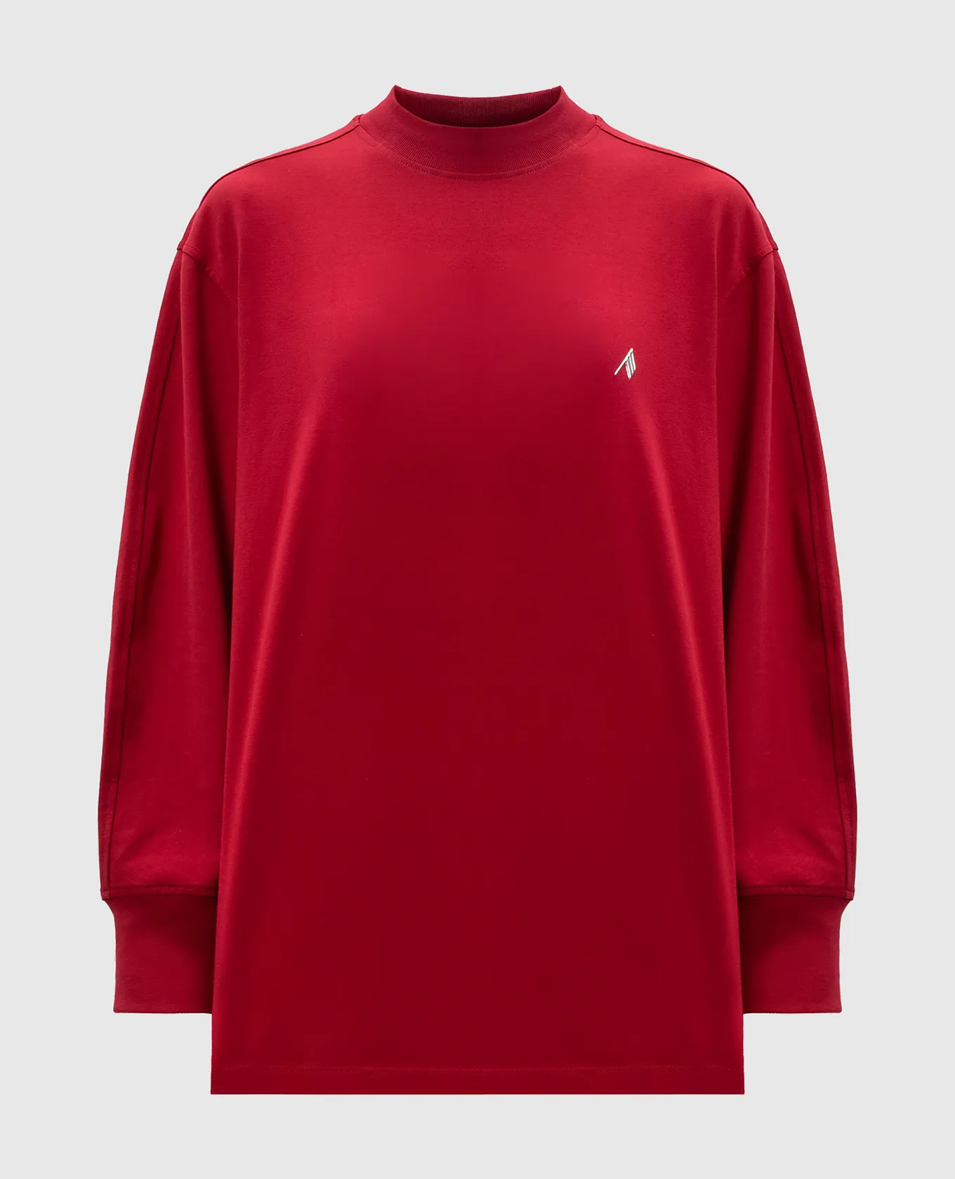 The Attico Burgundy longsleeve with logo emblem