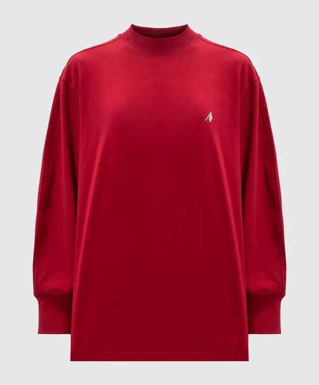 The Attico Burgundy longsleeve with logo emblem