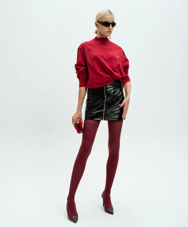 The Attico Burgundy longsleeve with logo emblem