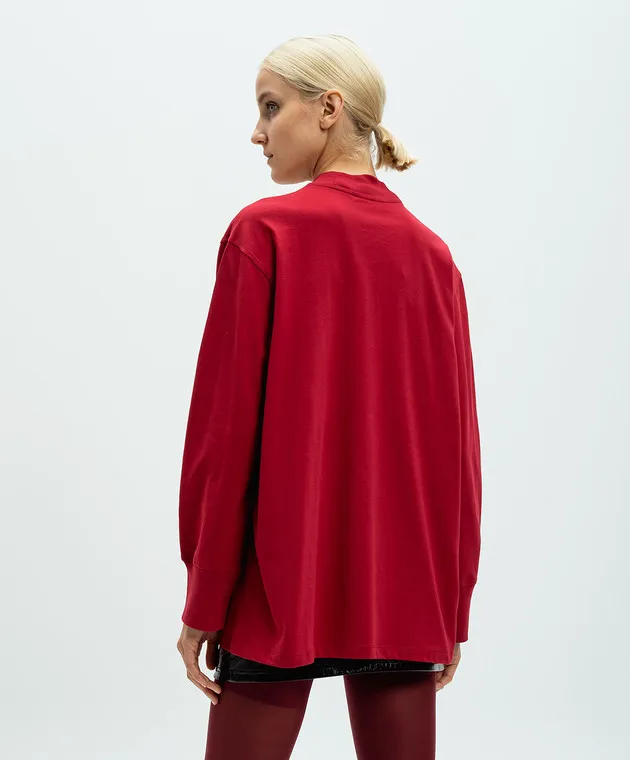 The Attico Burgundy longsleeve with logo emblem